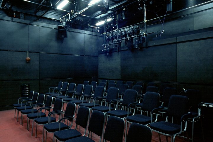 Seating and empty auditorium showing RADA's Gielgud Theatre