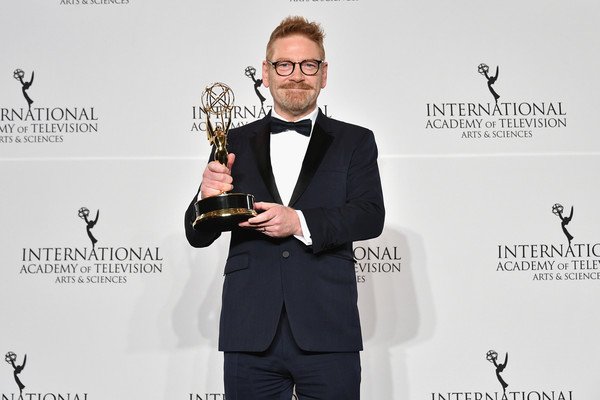 Kenneth Branagh with his International Emmy Award