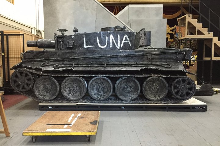 a tank backstage at the Royal Opera House